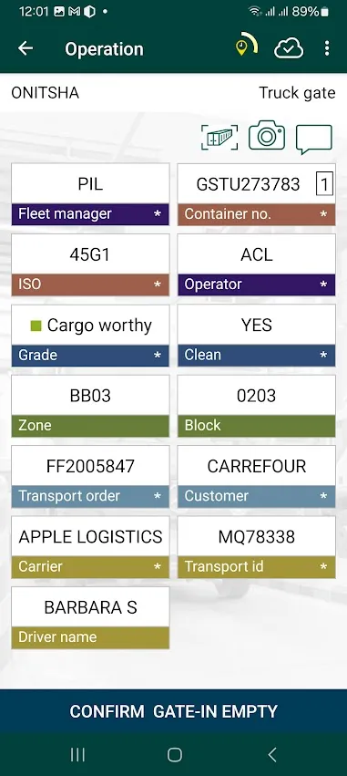 arl Container Tally
