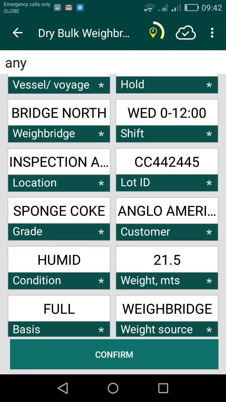 User interface