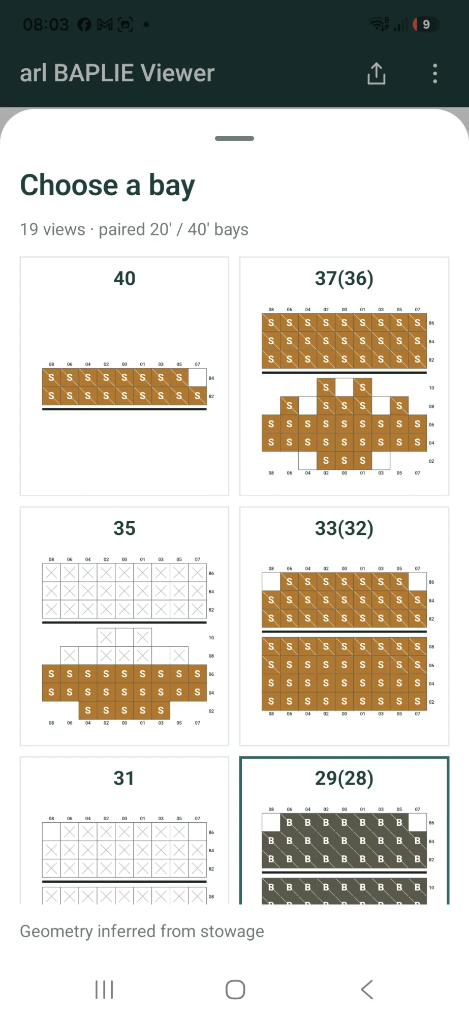 arl Container Bayplan screenshot