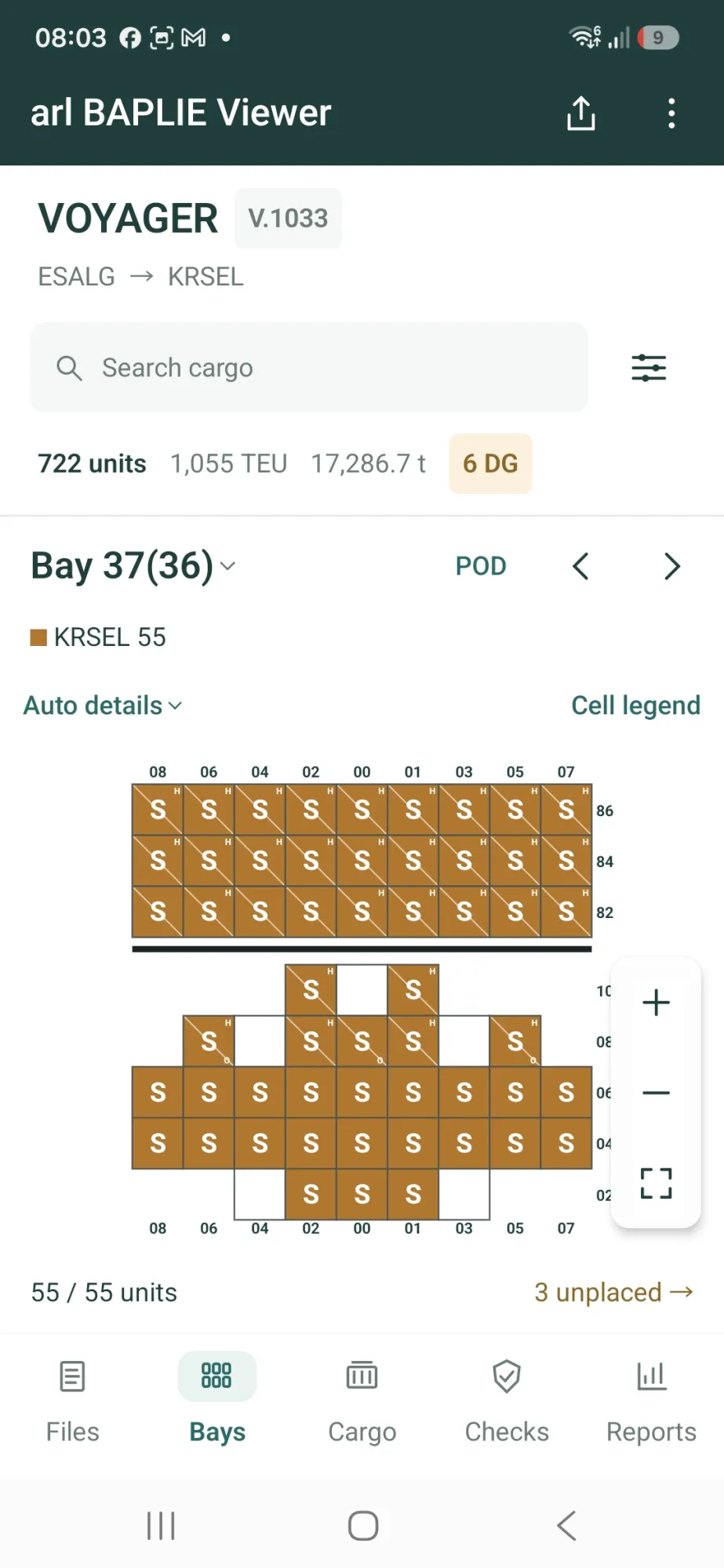 arl Container Bayplan